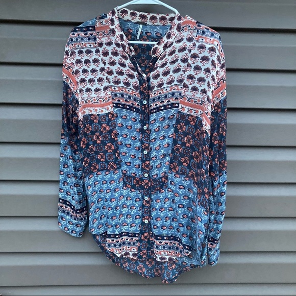 Free PeopleBoho Patchwork Top - Picture 3 of 5